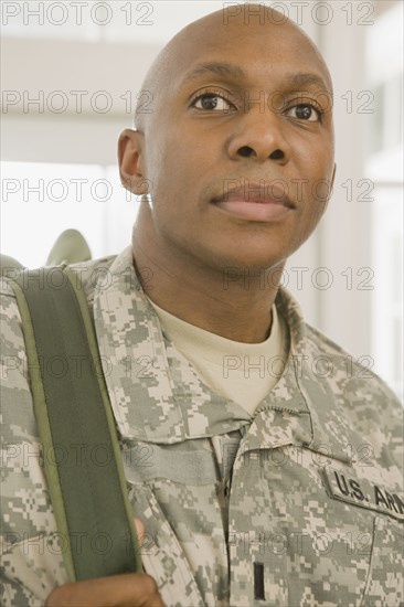 African man in military uniform