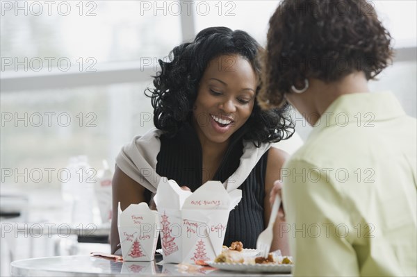 African women eating lunch