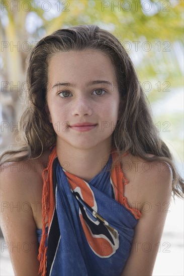 Close up of girl in sarong