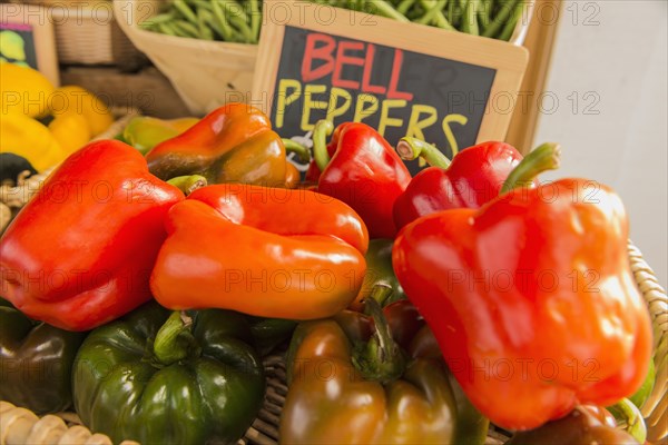Bell peppers at farmers market