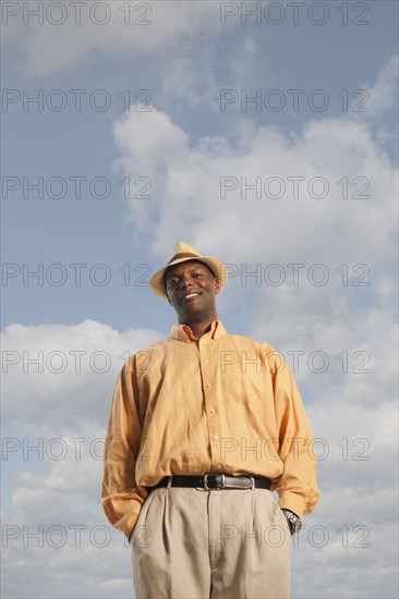 Smiling African American man