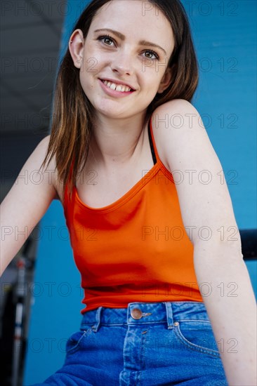 Portrait of smiling Caucasian woman