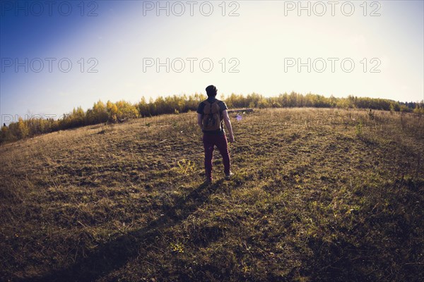 Man standing in field