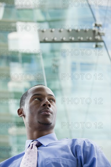 Serious Black businessman