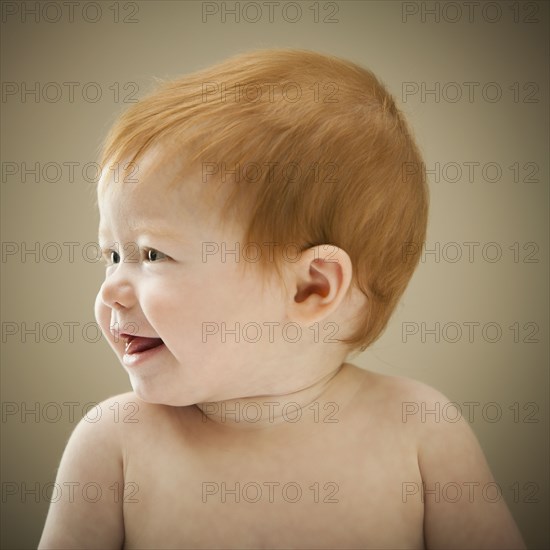Smiling Caucasian baby girl