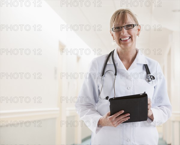 Caucasian doctor smiling