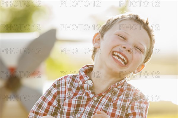 Caucasian boy smiling