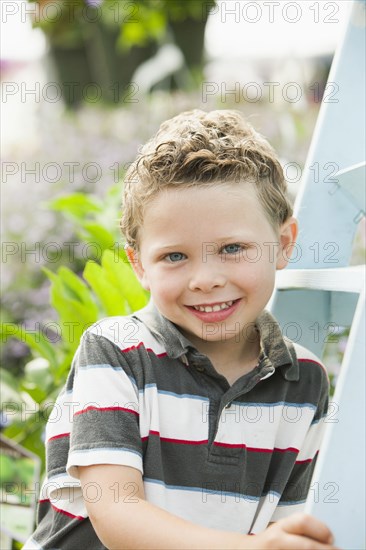 Caucasian boy smiling