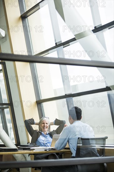 Business people talking in meeting