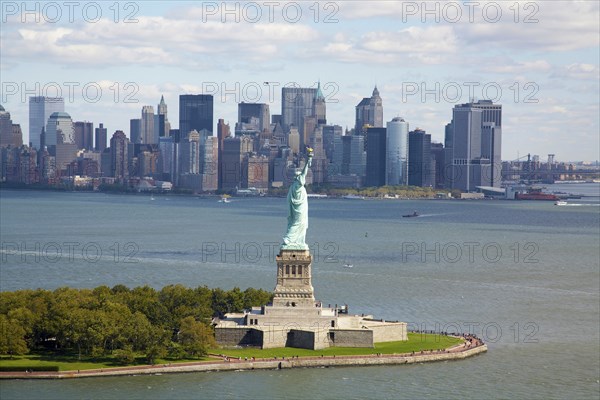 Statue of Liberty and city skyline
