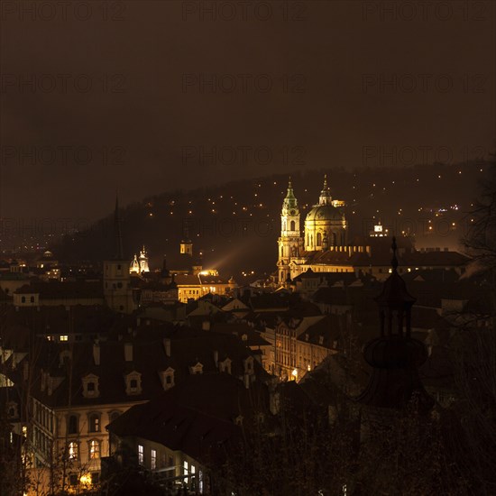 Scenic view of city at night