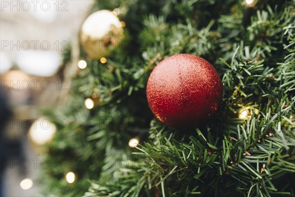 Ornaments on Christmas tree