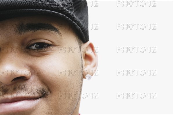 Close up of African man smiling