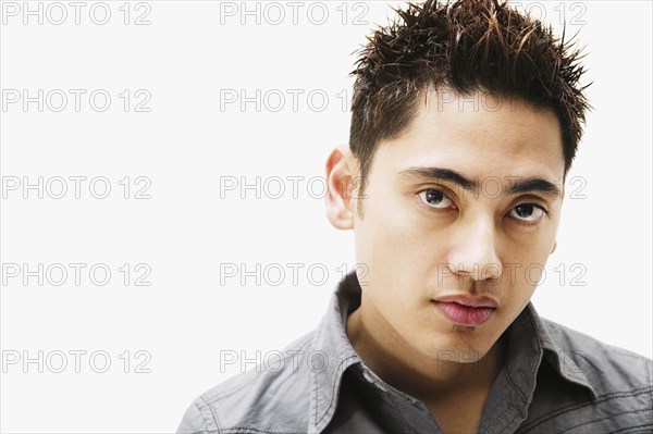 Portrait of Pacific Islander man looking serious
