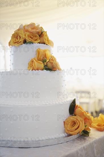 Close up of wedding cake