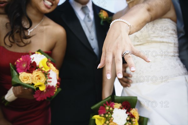 Bride showing off ring