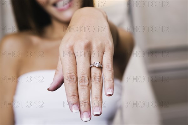 Bride showing off ring