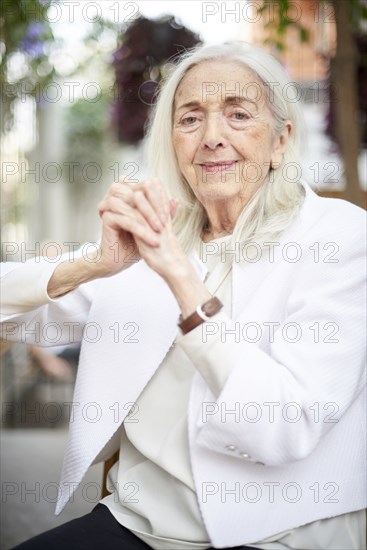 Portrait of smiling older Caucasian woman