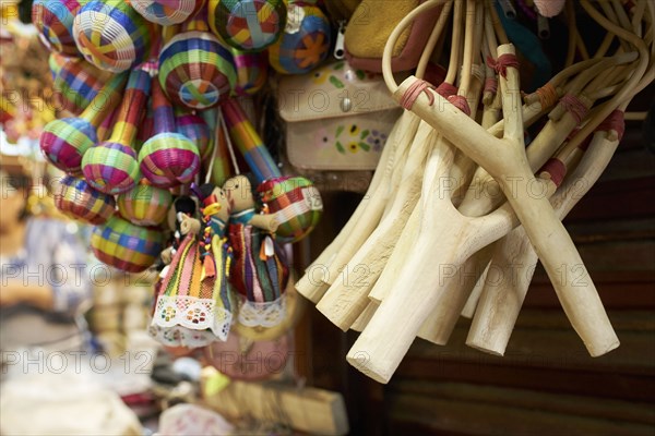 Maracas and slingshots in shop in Guadalajara