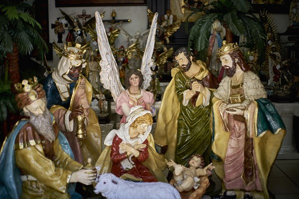 Statues in nativity scene