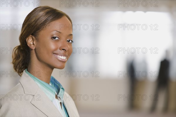 African businesswoman looking confident