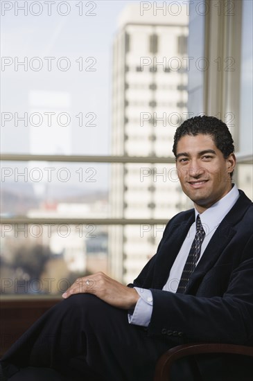 Businessman smiling