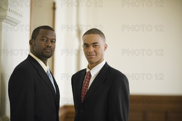 African businessman smiling