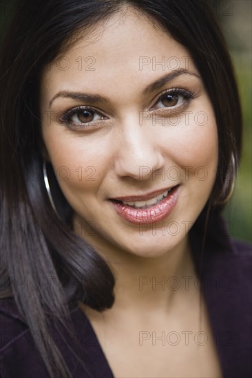 Smiling Hispanic woman