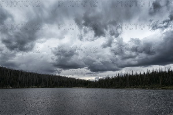 Clouds over lake