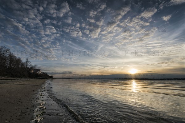 Sunset on ocean beach