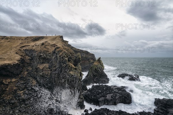 Rock formations near ocean