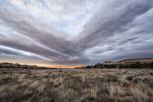 Clouds over desert in Moab