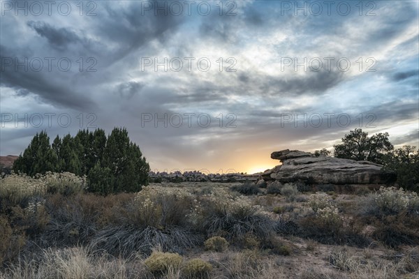 Clouds over desert in Moab