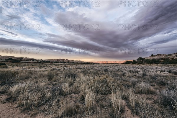 Clouds over desert in Moab