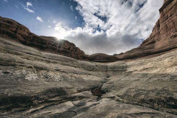 Clouds over canyon in Moab