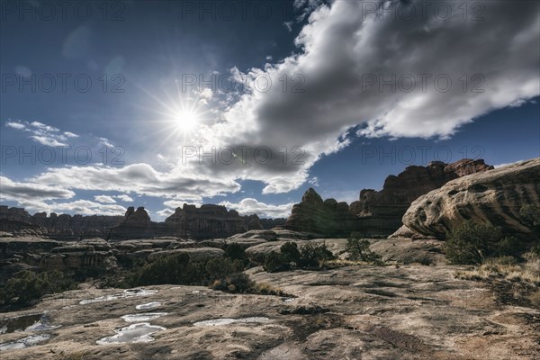 Clouds over desert in Moab