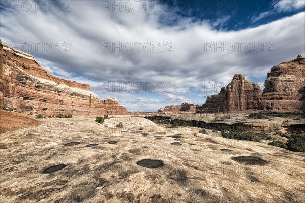 Clouds over desert in Moab