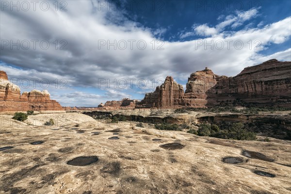 Clouds over desert in Moab