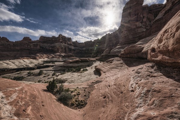 Clouds over canyon in Moab