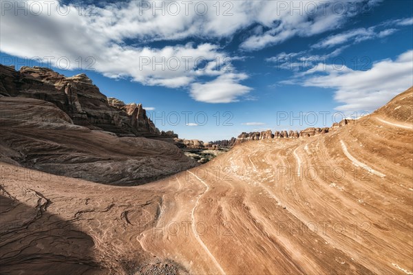 Clouds over canyon in Moab