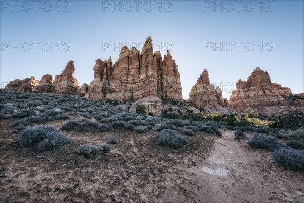 Blue sky over desert