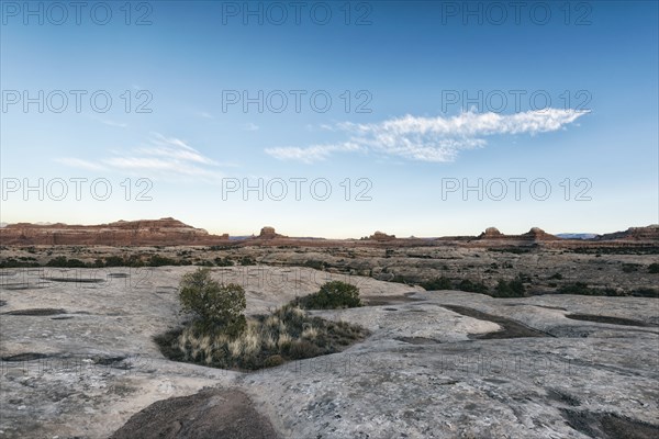 Blue sky over desert