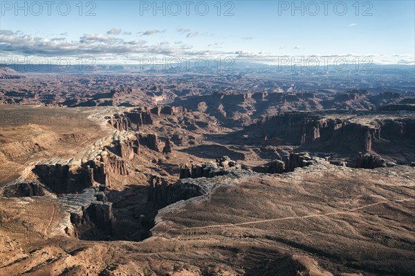 Aerial view of canyon