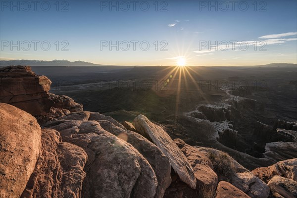 Sunset in canyon