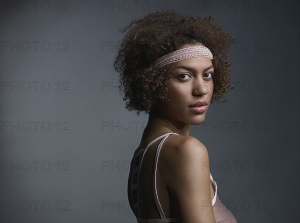 Mixed Race woman wearing headband