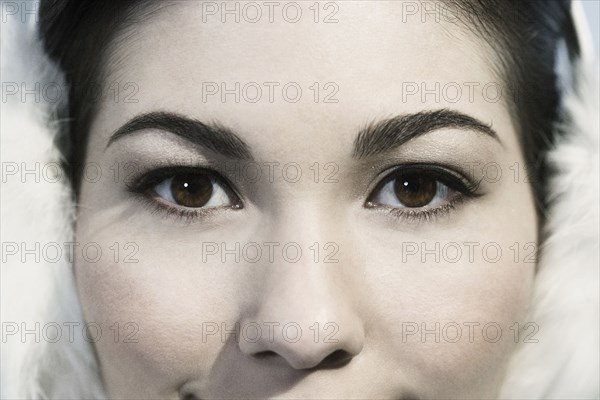 Close up of Mixed Race woman's eyes