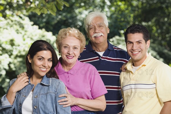 Hispanic family with adult children