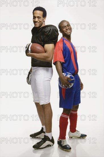 African American male football and soccer players