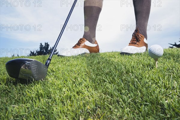 Man holding golf club