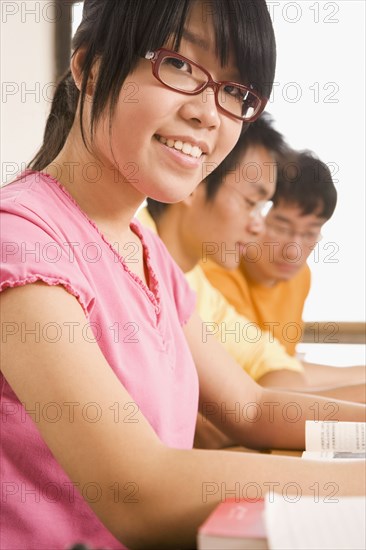 Chinese student in classroom